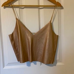 Zara Faux Hide Crop Tank